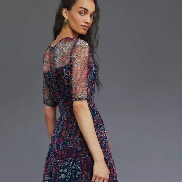 Maeve Ruched Floral Maxi Dress - Picture 5 of 6